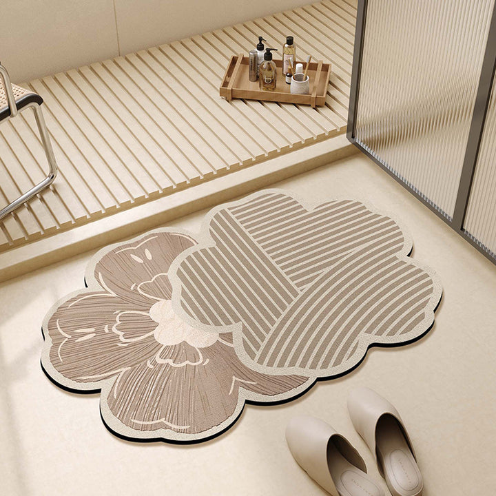 Floral-Shaped Decorative Bath Mat Kalsten