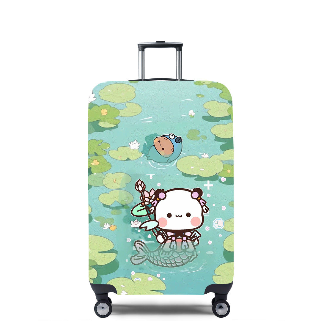 Unisex Hard Shell Suitcase with Creative Travel Motif Kalsten