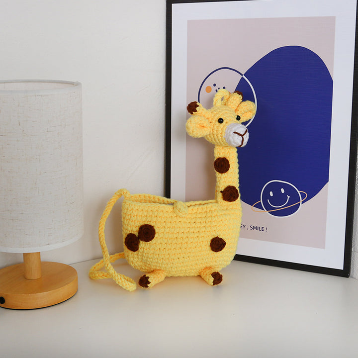 Crocheted Giraffe Storage Bag
