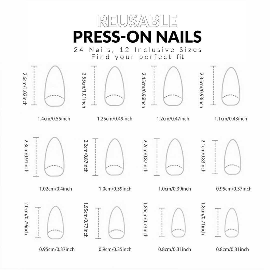Decorative Floral Press-On Nail Tips Kalsten