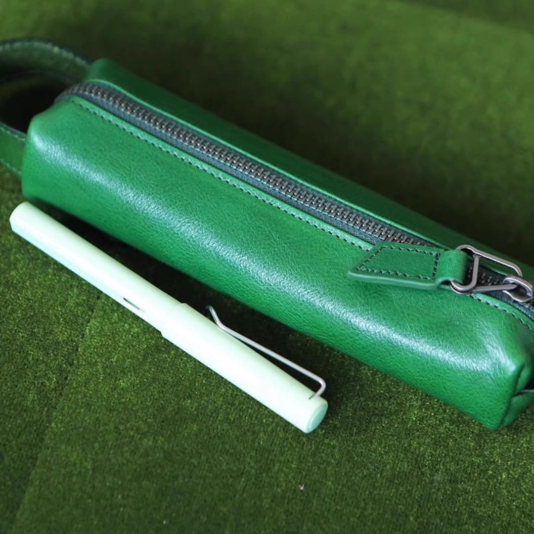Premium Leather Zippered Pencil Case