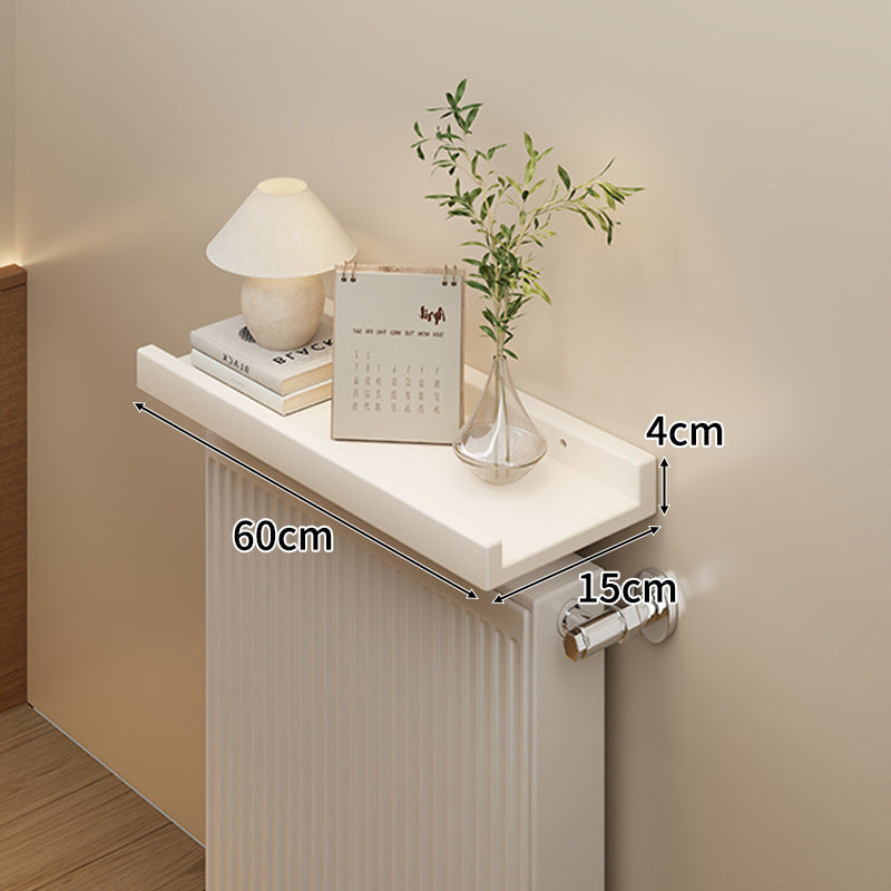 Long Slim Radiator Top Shelf Tray with Raised Edge and Heat‑Resistant Surface