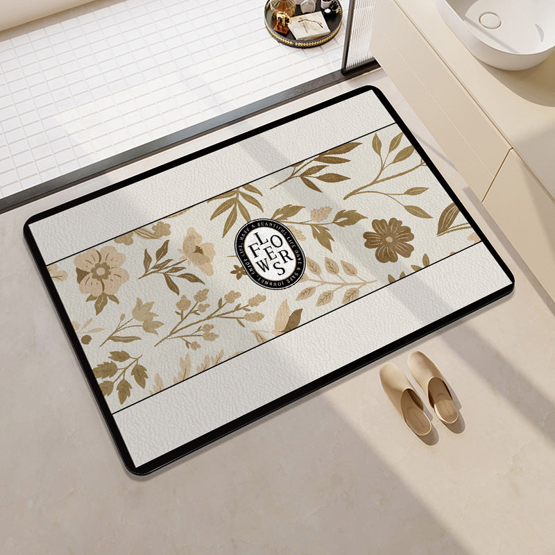 Orange-Themed Bathroom Mat Kalsten