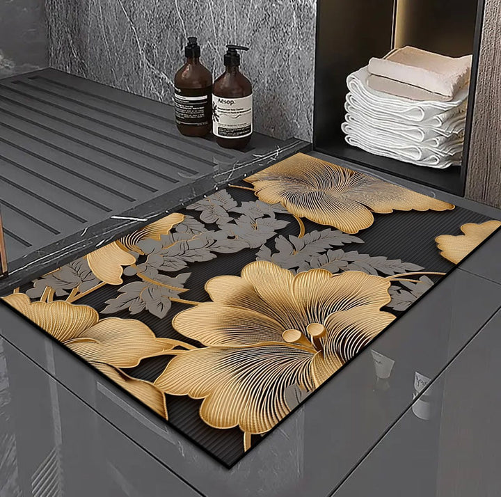 3D Floral Design Bath Mat Kalsten