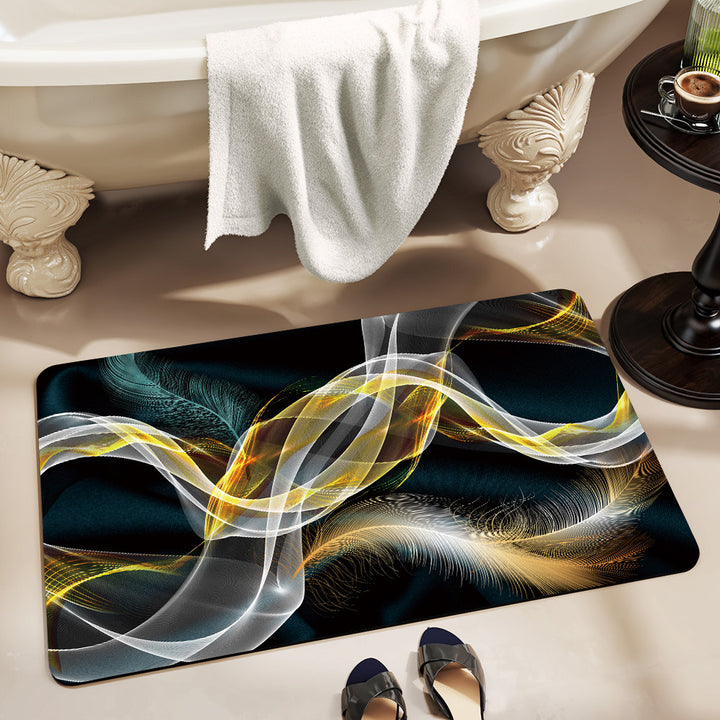 Floral Print Bath Mat Kalsten