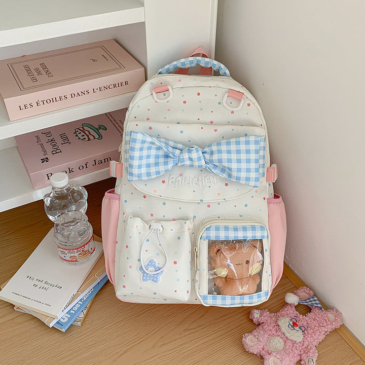 Cute Bow-Embellished School Backpack Kalsten