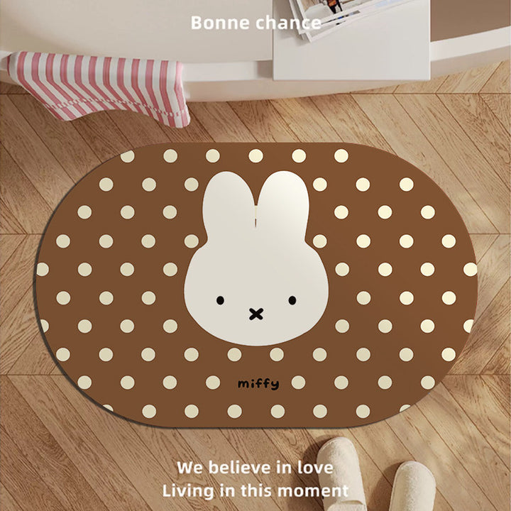 Playful Bunny-Themed Bath Mat