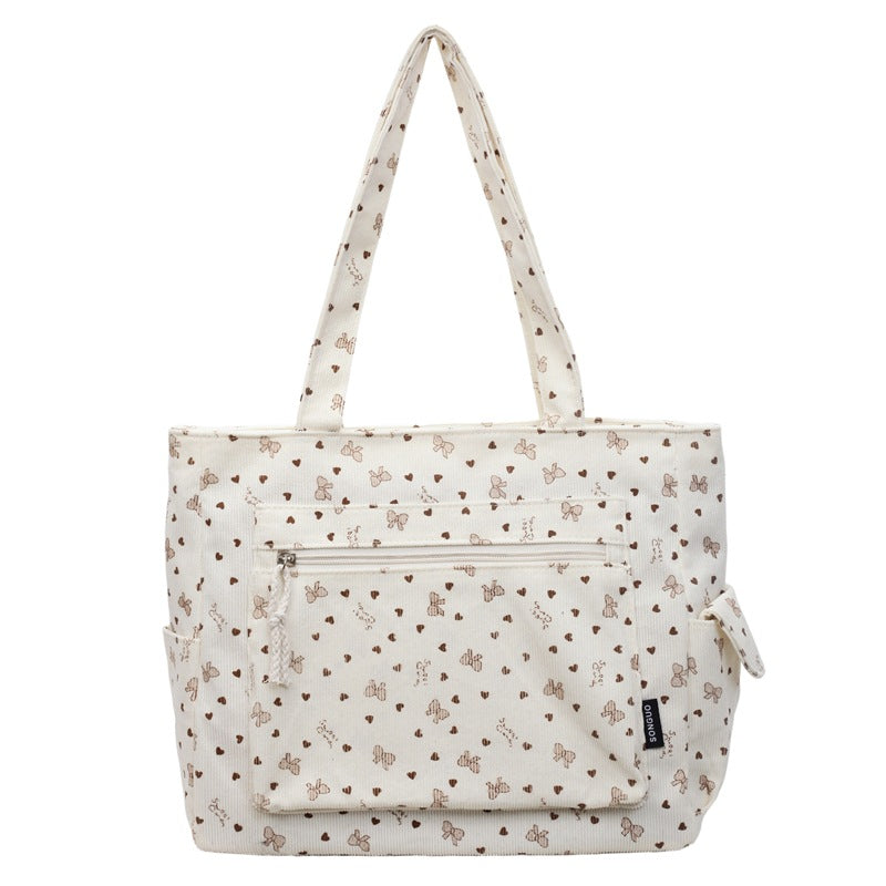Stylish Double Pocket Tote Bag