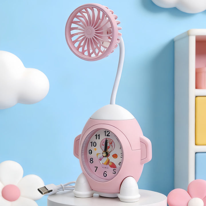 Women Multifunctional Table Clock with Fan Kalsten