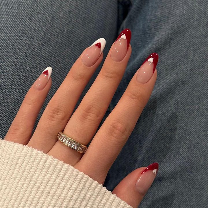 Elegant Heart-Designed Press-On Nail Tips Kalsten