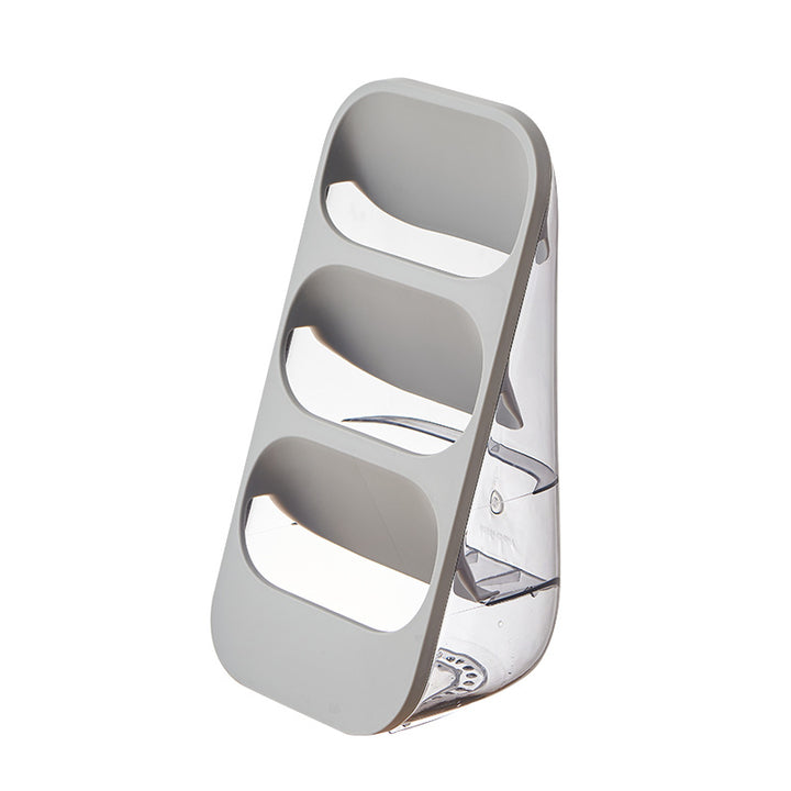 Triple sponge and brush holder with drip tray