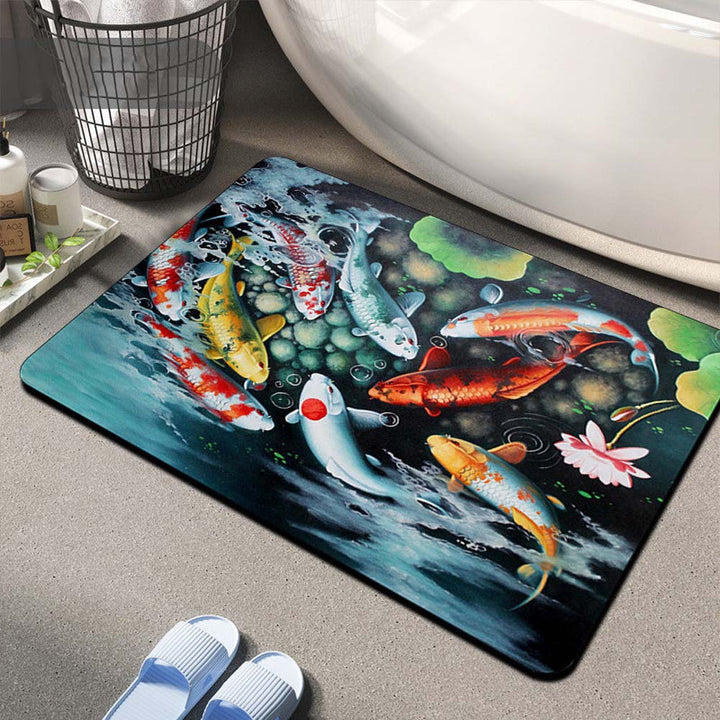 Floral Design Bath Mat