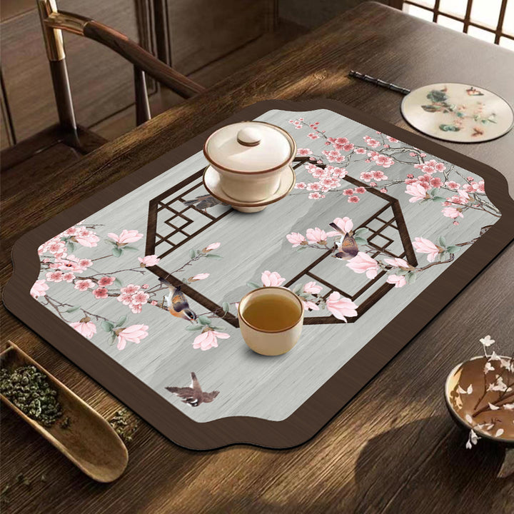 Floral Design Kitchen Mat