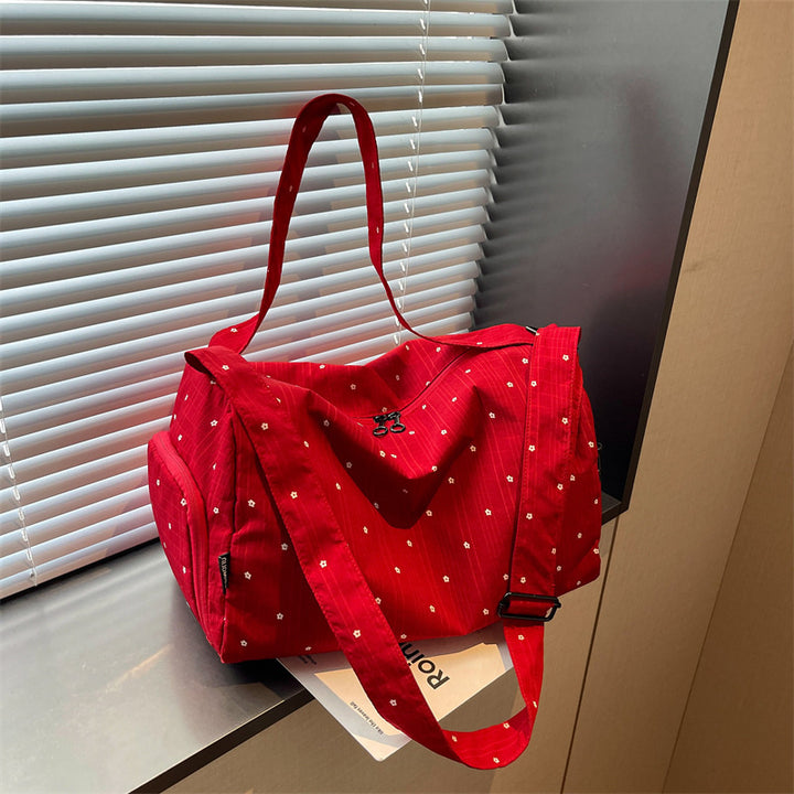 Lightweight Floral Print Travel Duffle
