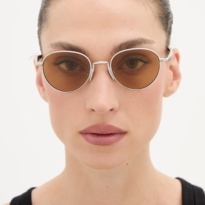 Women's round sunglasses with elegant metal frame and UV protection Kalsten
