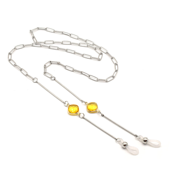 Fashionable glasses holder chain with colorful crystal pendants Kalsten