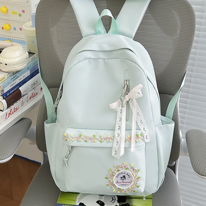 Embroidered Floral Backpack Kalsten