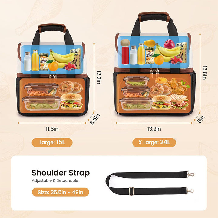 Insulated Multi-Compartment Lunch Carrier Kalsten