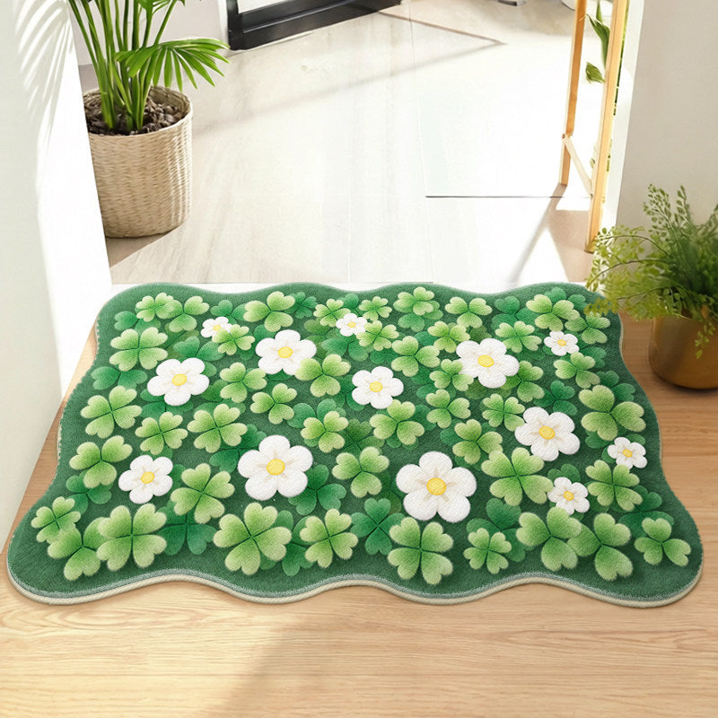 Floral-Themed Memory Foam Bath Mat Kalsten