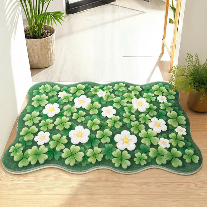 Floral-Themed Memory Foam Bath Mat Kalsten