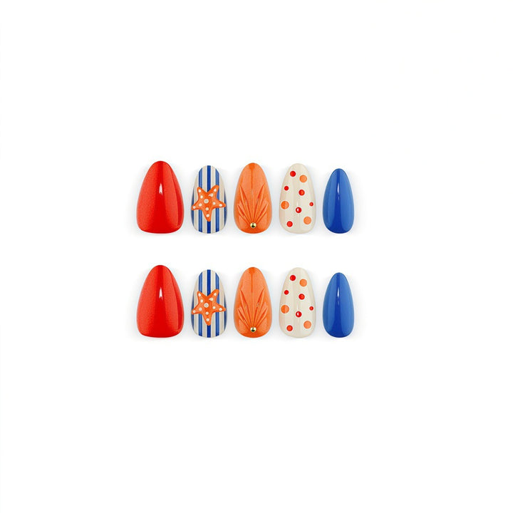 Artificial nails in playful summer design Kalsten