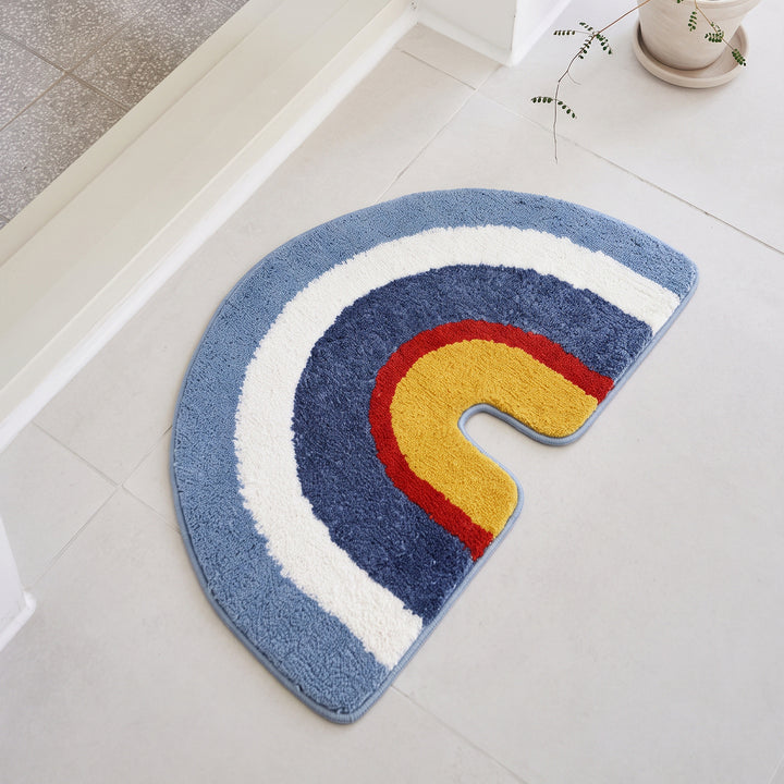 Decorative Crescent-Shaped Bath Mat