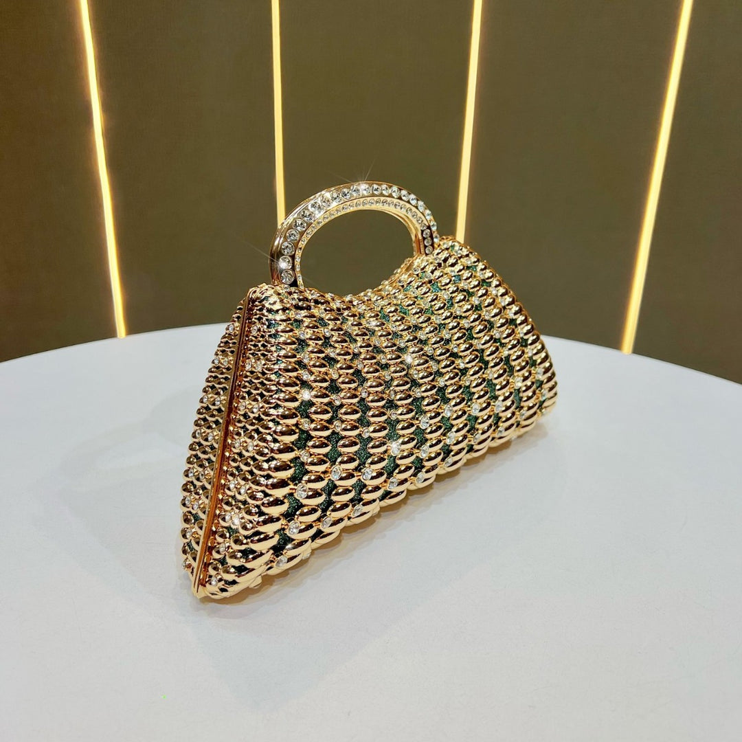 Rhinestone-Embellished Evening Handbag