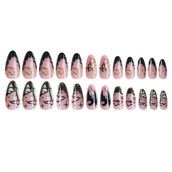 Acrylic nail set with glamorous Halloween designs Kalsten