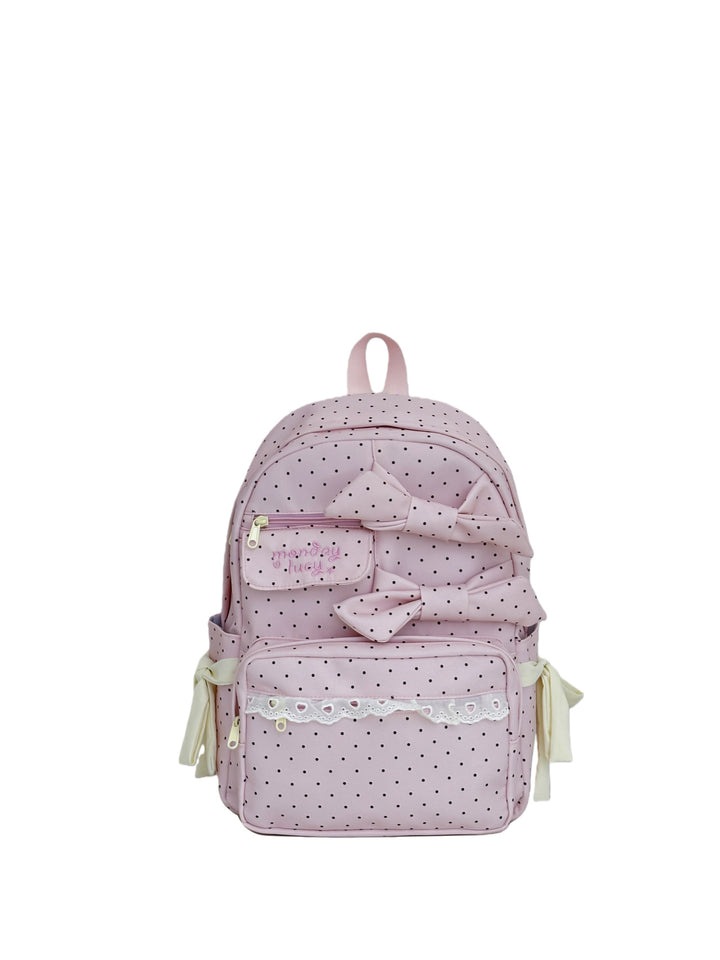 Backpack with Playful Bows and Practical Storage Solutions Kalsten