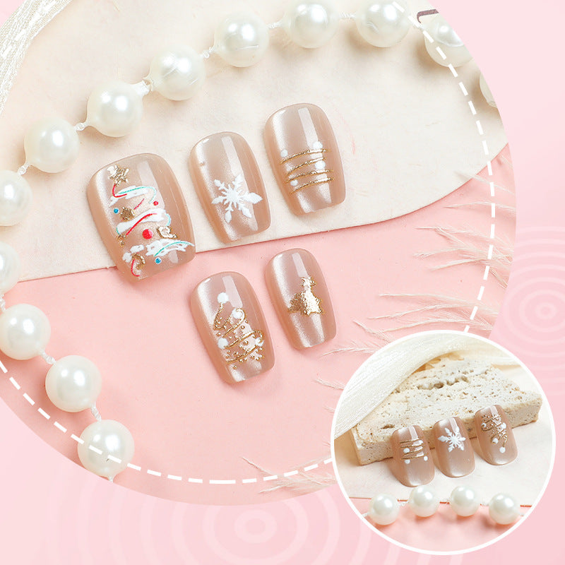 Elegant Artistic Press-On Nail Art Set