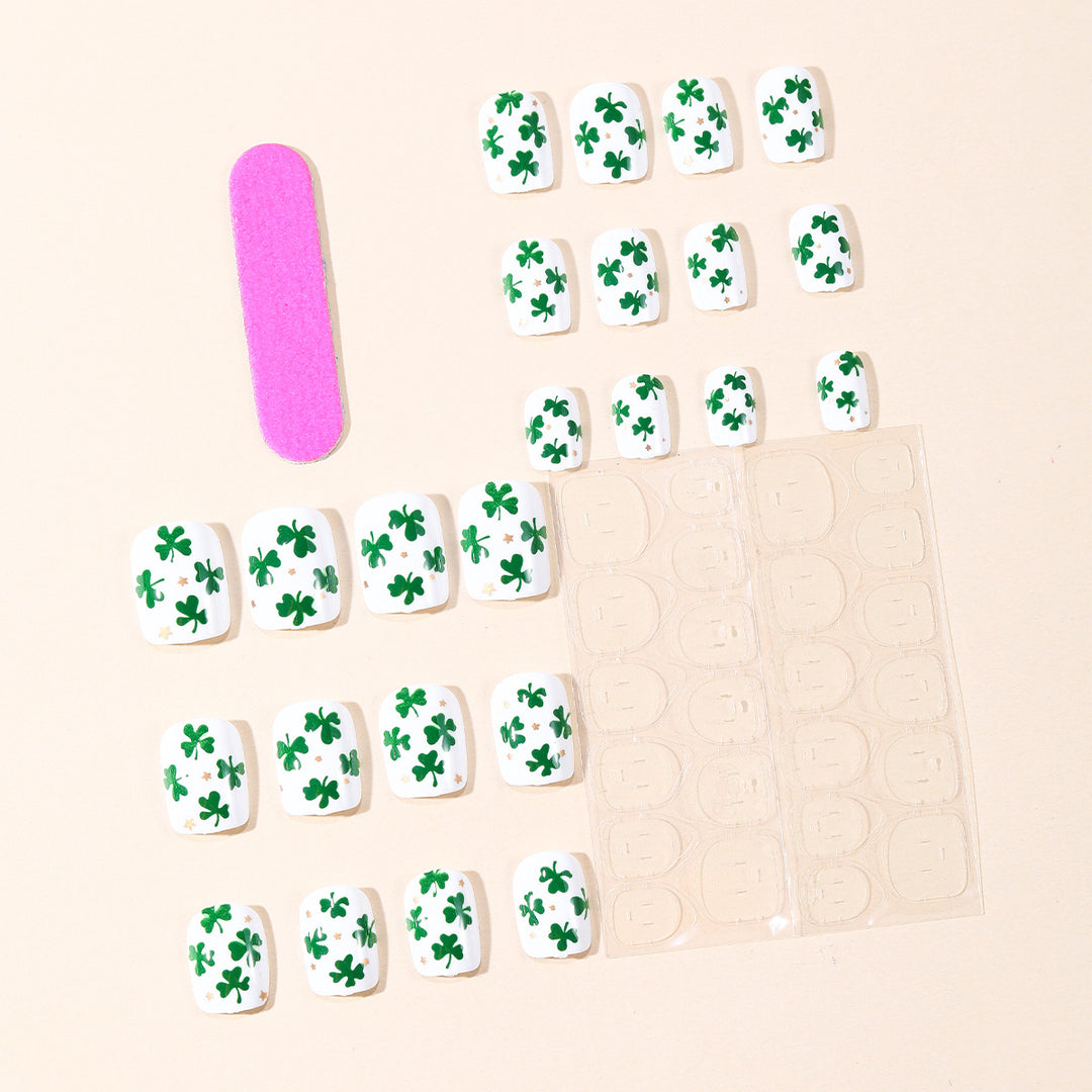 Shamrock-Themed Nail Art Extensions Kalsten