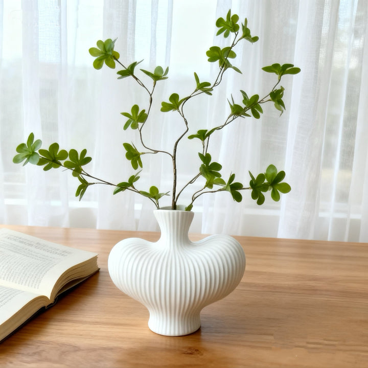 Decorative Sculpted Vase for Home Decor Display