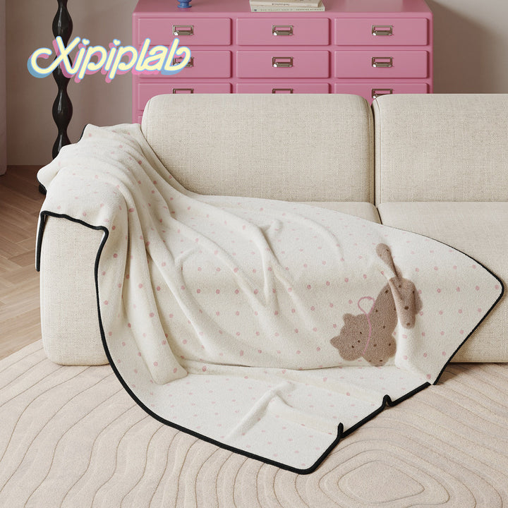 Plush Microfiber Reversible Throw Blanket and Decorative Pillow Cover Set with Oversized Flower Motif