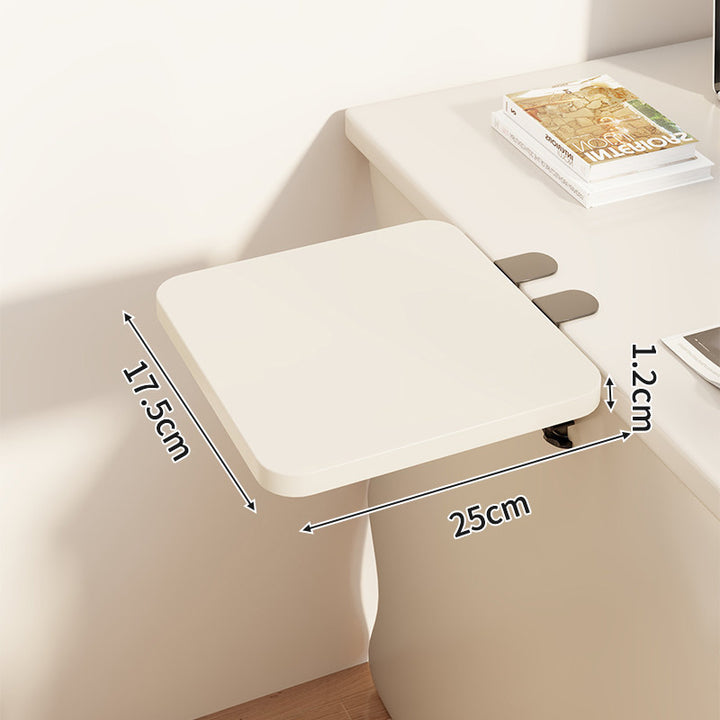 Slim Clamp-On Folding Side Desk Shelf Tray
