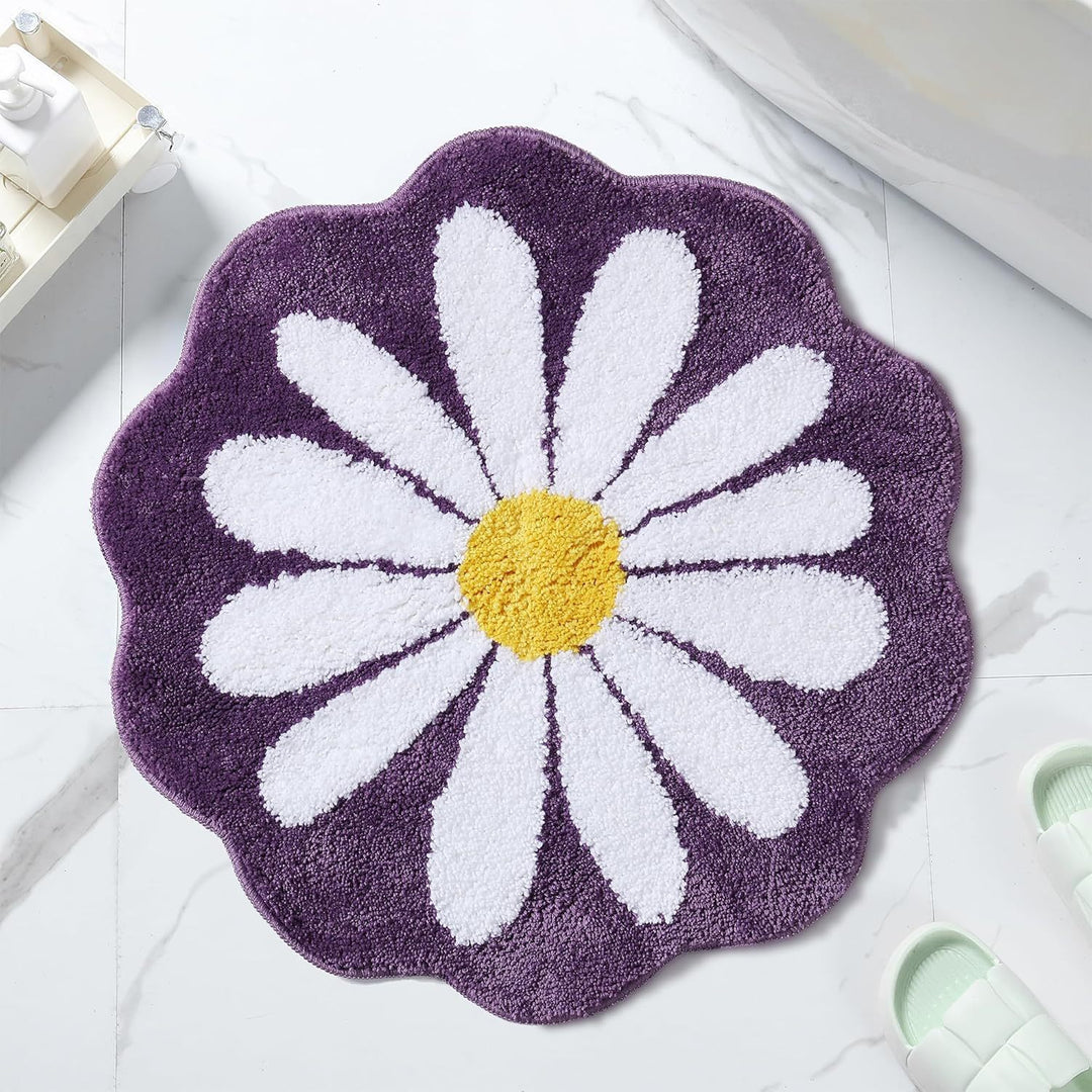 Plush Floral Bath Mat