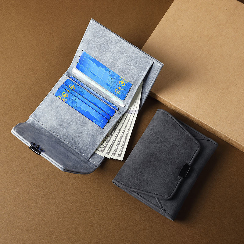 Elegant Textured Leather Card Holder Kalsten