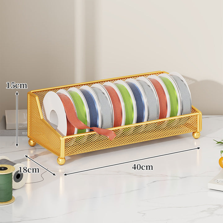 Ribbon Spool and Craft Supply Mesh Organizer Rack