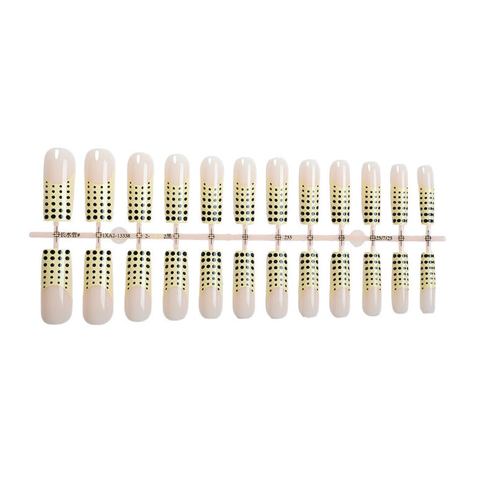 Artificial nail set with elegant dots and glitter accents Kalsten