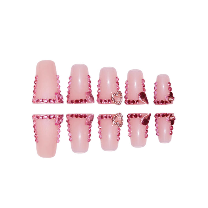 Glamorous Rhinestone Embellished Nail Enhancements Kalsten