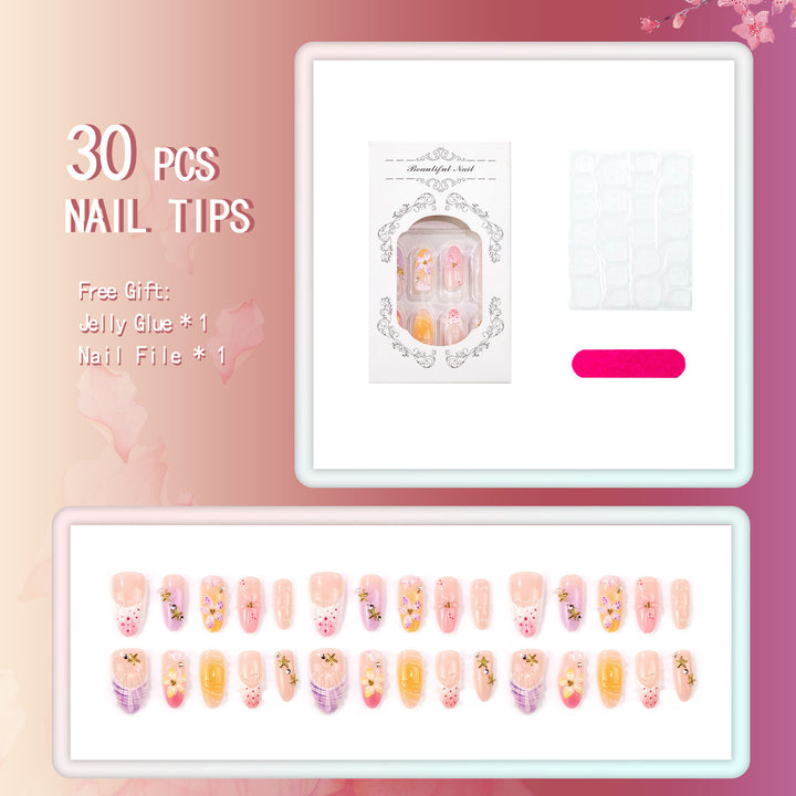 Artistic Floral Press-On Nail Collection