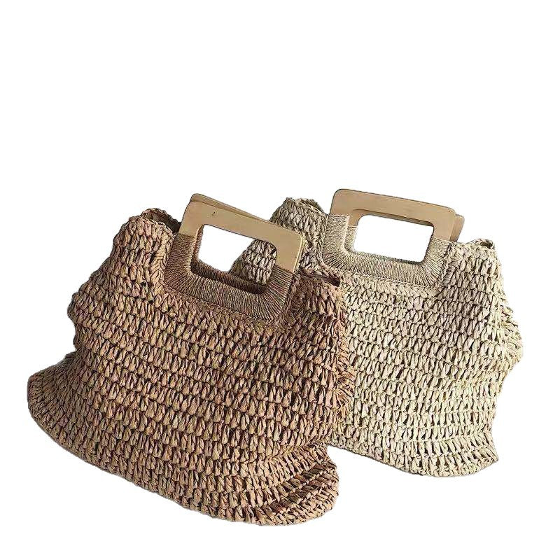 Designer handbag with practical wooden handle Kalsten