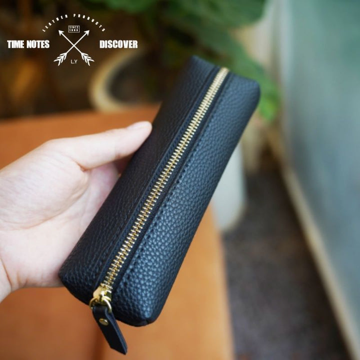 Premium Leather Zippered Pencil Case