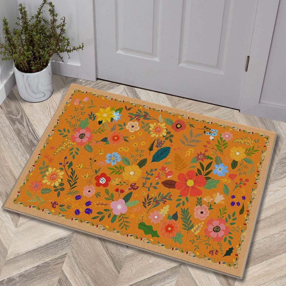 Luxurious Floral Design Bath Mat Kalsten