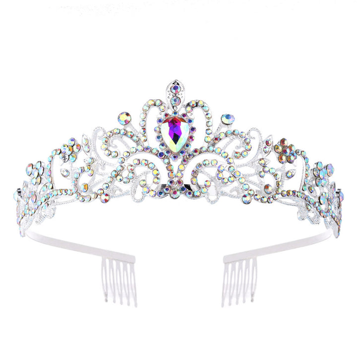 Ladies Sparkling Crystal Tiara with Filigree Design Kalsten
