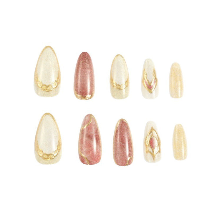 Acrylic nails in modern layered look Kalsten