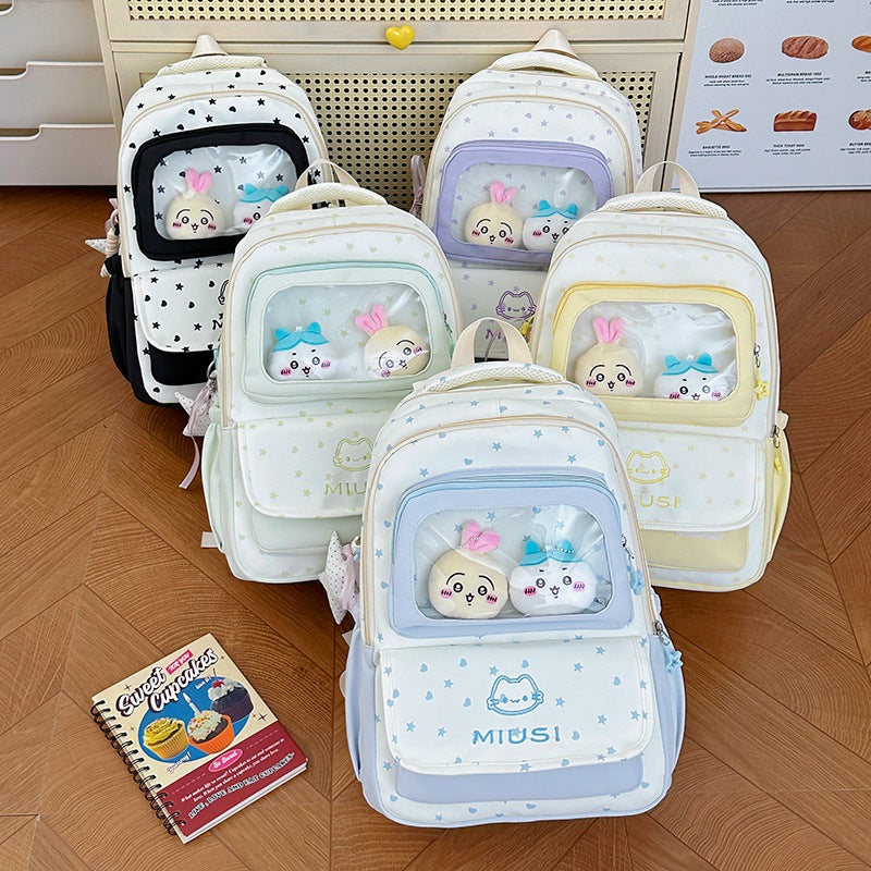 Cute Cartoon-Theme Transparent Window Backpack Kalsten