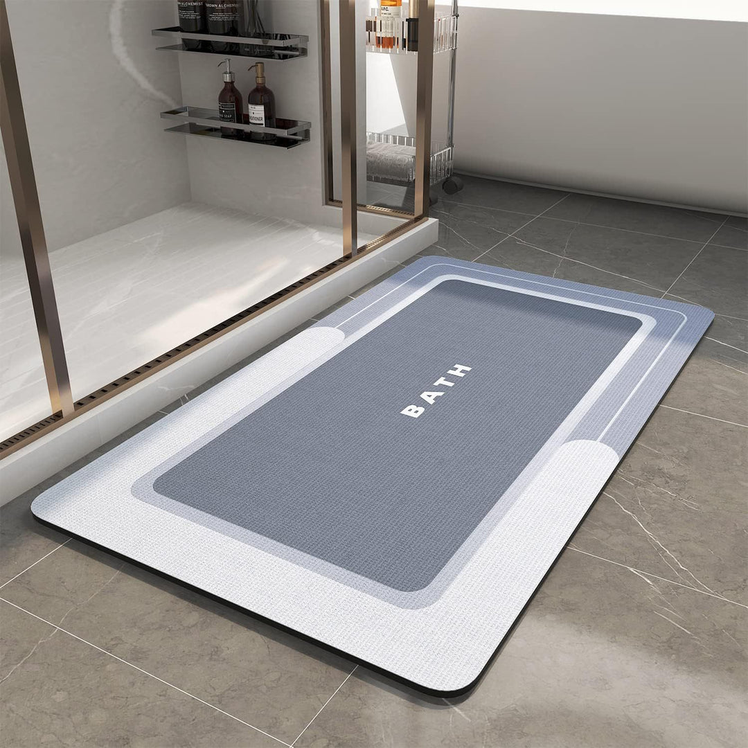 Modern Rectangular Non-Slip Bath Mat Kalsten