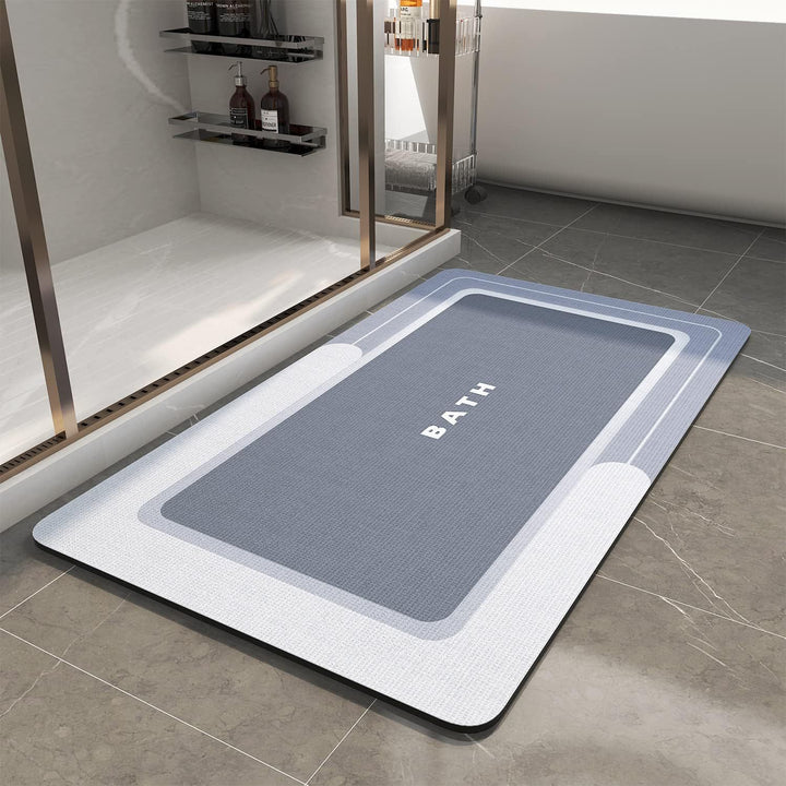 Modern Rectangular Non-Slip Bath Mat Kalsten