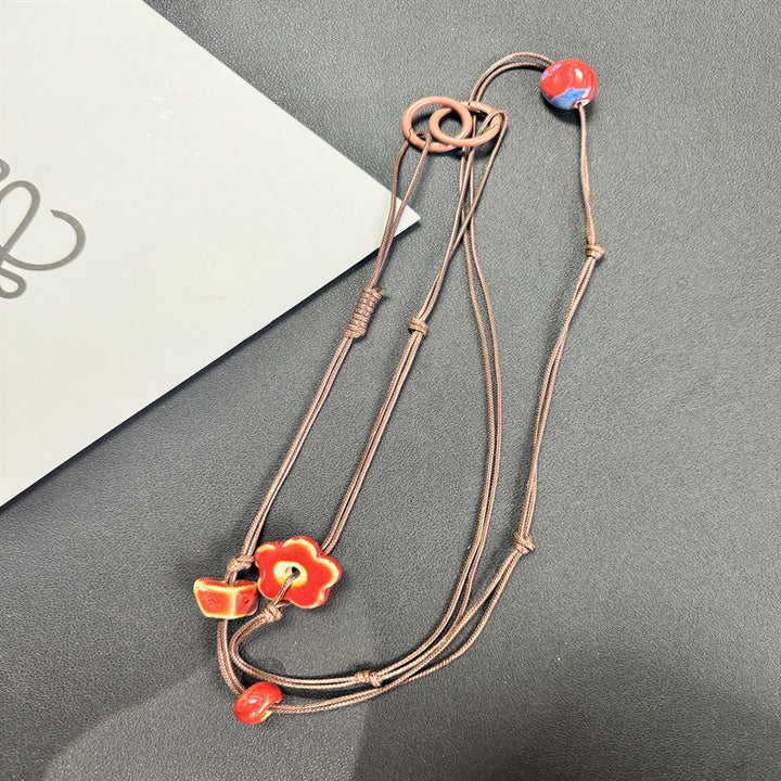 Artistic Floral Charm Necklace Kalsten