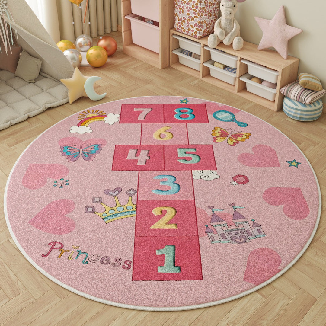 Playful Inspirational Round Area Rug Kalsten